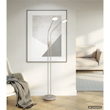 Globo Silvio LED vloerlamp 2-lichts 173 cm modern voor woonkamer en zithoek