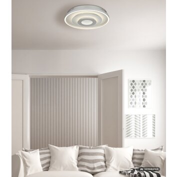 Globo Miles LED ronde plafondlamp Ø 40 cm, moderne plafondverlichting voor lage plafonds