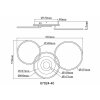 Globo Miles LED ringvormige plafondlamp plafonnière met drie ringen voor woonkamer