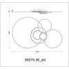 Globo Beltran LED ringvormige plafondlamp met afstandsbediening voor woon- en eetkamer