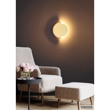 Globo Rojas LED wandlamp, moderne ronde muurlamp met 12 W, 3000 K, 1331 lm