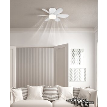 Globo Delores LED moderne plafondventilator met verlichting ø 51 cm voor woonkamer