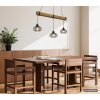 Globo Caldwell industriële 3-lichts balkvormige hanglamp eettafel 60 Watt E27