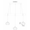 Globo Caldwell industriële 3-lichts balkvormige hanglamp eettafel 60 Watt E27