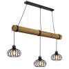 Globo Caldwell industriële 3-lichts balkvormige hanglamp eettafel 60 Watt E27