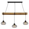 Globo Caldwell industriële 3-lichts balkvormige hanglamp eettafel 60 Watt E27