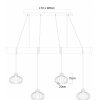 Globo Caldwell industriële balk-hanglamp 4-lichts kooi-kappen 125 cm voor eetkamer