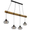 Globo Caldwell industriële balk-hanglamp 4-lichts kooi-kappen 125 cm voor eetkamer