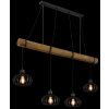 Globo Caldwell industriële balk-hanglamp 4-lichts kooi-kappen 125 cm voor eetkamer