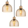 Globo Swanson 3-lichts hanglamp, moderne pendellamp voor eetkamer en woonkamer