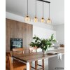 Globo Swanson langwerpige hanglamp pendellamp, modern, 4-lichts voor eetkamer en keuken