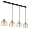 Globo Swanson langwerpige hanglamp pendellamp, modern, 4-lichts voor eetkamer en keuken