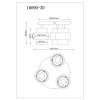 Globo Daren moderne 3-lichts plafondlamp voor eetkamer en woonkamer, rond Ø 37,5 cm