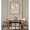 Globo Daren eetkamer-hanglamp, 3-lichts pendellamp boven de tafel, modern