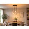 Globo Daren eetkamer-hanglamp, 3-lichts pendellamp boven de tafel, modern