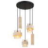 Globo Daren eetkamer-hanglamp, 3-lichts pendellamp boven de tafel, modern