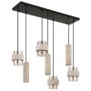Globo Daren cluster 4-lichts hanglamp voor eetkamer en keuken E27 64,5 cm modern