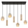 Globo Daren cluster 4-lichts hanglamp voor eetkamer en keuken E27 64,5 cm modern