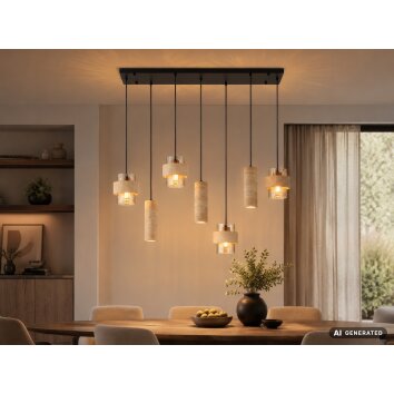 Globo Daren cluster 4-lichts hanglamp voor eetkamer en keuken E27 64,5 cm modern