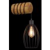 Globo Berti langwerpige industriële wandlamp met kooischerm voor hal en keuken