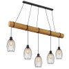 Globo Berti 5-lichts hanglamp industriële eetkamerlamp voor eetkamer 140 cm
