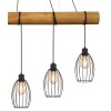 Globo Berti 5-lichts hanglamp industriële eetkamerlamp voor eetkamer 140 cm