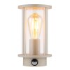 Globo Gracey moderne buitenwandlamp met bewegingsmelder en wandlantaarn E27 voor garage