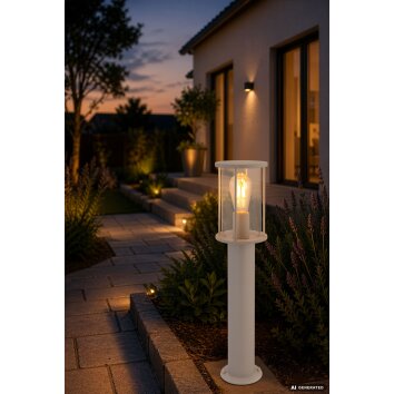 Globo Gracey moderne ronde sokkellamp voor buiten, tuin en oprit, 60 cm, E27, 60 W