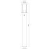 Globo Gracey moderne sokkellamp paallamp voor tuin en garage E27 60 Watt 100 cm