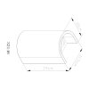 Globo Ferguson 2-lichts buitenwandlamp hoekig modern met boven- en onderlicht G9