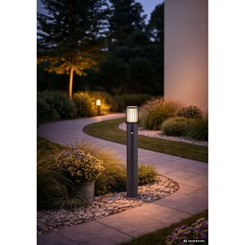 Globo Mervin tuinpaallamp met bewegingsmelder, buitenlamp voor tuinpad, modern