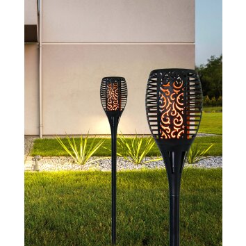 Globo MARENO solarfakkel LED 1800 Kelvin 0,1 Watt voor buiten met sierpatroon