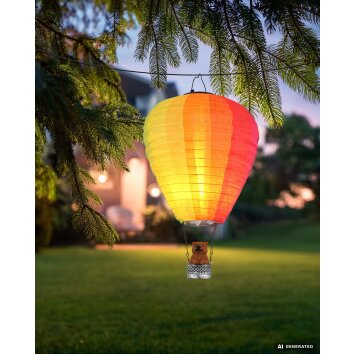 Globo HELUBA LED decoratieve solarlamp heteluchtballon tuinverlichting voor buiten
