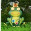Globo FLAUGI LED solarlamp kikker met kroon voor buiten, tuinverlichting