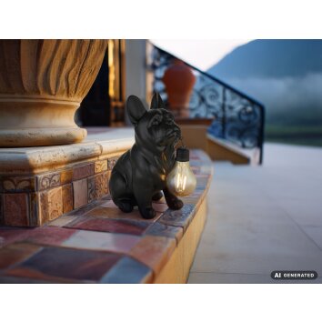 Globo DOGLI LED solarlamp hond tuinverlichting met schakelaar voor buiten 3000 K 6 W