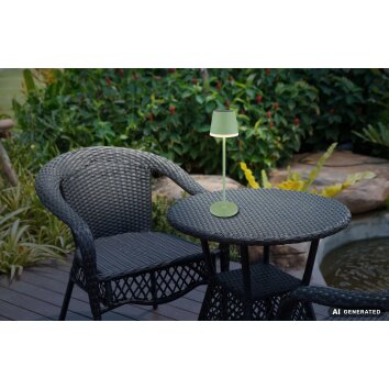 Globo VANNIESO LED solar tuintafellamp met schakelaar, 3000 Kelvin 6 Watt