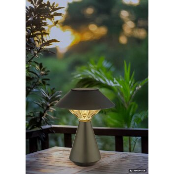Globo ISALIE LED solarlamp, solar tafellamp voor buiten, 3000 Kelvin, 6 Watt