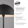SCHÖNER WOHNEN-Kollektion ALI E27 vloerlamp moderne halfronde leeslamp 155 cm