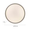 SCHÖNER WOHNEN-Kollektion TAVOLI LED ronde plafondlamp Ø 28,5 cm voor woonkamer