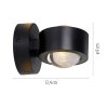 SCHÖNER WOHNEN-Kollektion CHIA Up & Down wandlamp LED voor slaapkamer en woonkamer