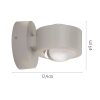 SCHÖNER WOHNEN-Kollektion CHIA LED wandlamp up- & downlight in modern design