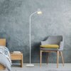 Leuchten Direkt witte LED staande lamp PIXIE, gebogen verstelbare arm, 3000 Kelvin warmwit