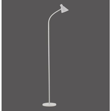 Leuchten Direkt witte LED staande lamp PIXIE, gebogen verstelbare arm, 3000 Kelvin warmwit