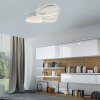 Leuchten Direkt LED-plafondlamp PEBBLES met lichtlussen en geheugenfunctie, wit