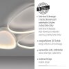 Leuchten Direkt LED-plafondlamp PEBBLES met lichtlussen en geheugenfunctie, wit