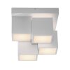 Leuchten Direkt witte LED plafondlamp TETRIS met blokvorm, 3000 kelvin warmwit