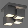 Leuchten Direkt LED plafondlamp TETRIS met 4 zwarte kubusmodules, warmwit 3000 Kelvin