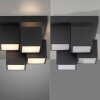 Leuchten Direkt LED plafondlamp TETRIS met 4 zwarte kubusmodules, warmwit 3000 Kelvin
