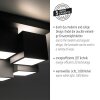 Leuchten Direkt LED plafondlamp TETRIS met 4 zwarte kubusmodules, warmwit 3000 Kelvin