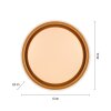 Leuchten Direkt ronde LED plafondlamp SATI, in messing, 3000 Kelvin warmwit, memoryfunctie